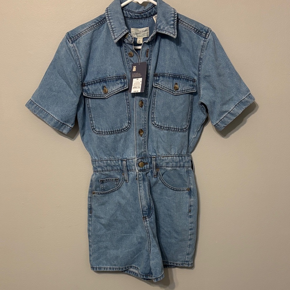 Universal threads Denim Short Sleeve Romper